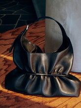 Balmain Black Sphynx Medium Smooth Leather Bag