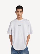 Balenciaga White and Apple Green Back Logo T-Shirt