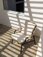 House of Capricorn Carvalhal Bordeaux Metal and Handmade Wicker Lounge Chair