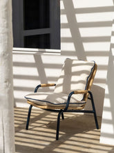 House of Capricorn Carvalhal Bordeaux Metal and Handmade Wicker Lounge Chair