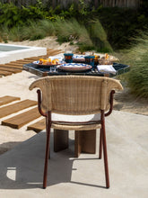 House of Capricorn Carvalhal Sand Metal and Handmade Wicker Dining Chair