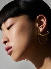 Panconesi Gold Pierced Solar Hoops Small
