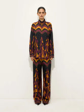 Pucci Bordeaux and Gold Baiadera Silk Pants