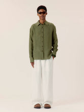 Commas Green Classic Linen Blend Shirt