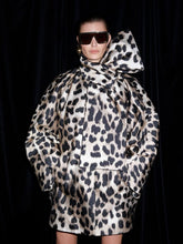 Givenchy Beige Leopard Jacquard Cocoon Coat