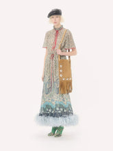 Valentino Garavani Beige Nellcôte Suede Fringe Shoulder Bag