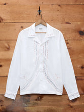 Bode White Looped Chainstitch Long Sleeve Shirt