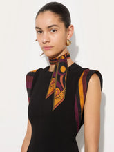 Pucci Bordeaux and Gold Mixed Print Silk Bandeau