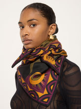 Pucci Bordeaux and Gold Padded Triangle Silk Scarf