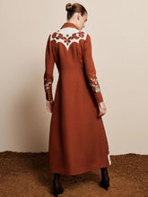 Alémais Rust Duke Embroidered Shirtdress