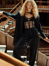 Zimmermann Black Valiant Lace Wrap Wool Trousers