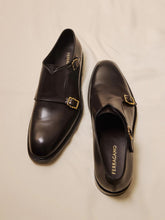Ferragamo Brown Leather Double Monk Strap Shoes