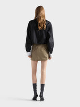 Prada Argilla Cotton Belted Mini Skirt