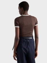 Prada Ebony Brown Cotton Crew Neck T-Shirt