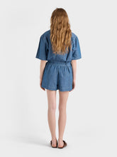 Prada Light Blue Cotton Jumpsuit Shorts