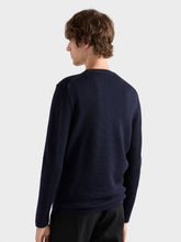 Prada Navy Blue Virgin Wool Crew Neck Sweater