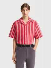 Marni Lacquer Red Striped Poplin Shirt