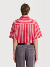 Marni Lacquer Red Striped Poplin Shirt