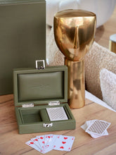 Hector Saxe Paris Khaki Clair Leather Cards Set