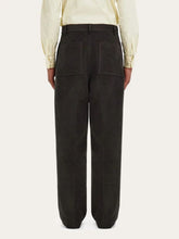 Ferragamo Dark Chocolate Workwear Wide-Leg Trousers