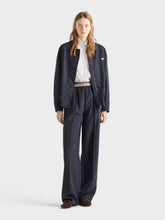 Prada Navy Blue Straight-Fit Silk Pants