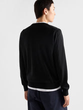 Prada Black Superfine Wool Crewneck Pullover