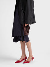 Prada Red Leather Open-Side Bow Pumps