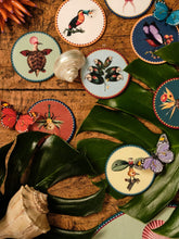 La DoubleJ Blooming Buddies Wooden Coasters Set of 4