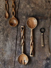 Madam Stoltz Wooden Salad Set with Twisted Handles
