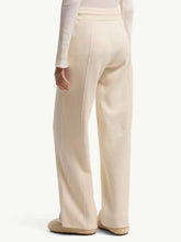 Moncler Ivory Double Knit Wool and Cashmere Trousers