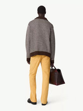 MM6 Maison Margiela Brown and Off-White Reversible Half-Zip Jumper