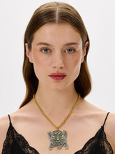 Begüm Khan Gold-Plated Bengal Necklace in Crystal and Green