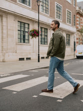 Frescobol Carioca Ash Green Ravi Suede Jacket