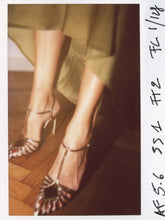 Francesco Russo Gold Cage Sandals in Kid Leather