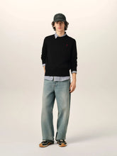 Ami Paris Black Crew Neck Sweater Ami de Coeur