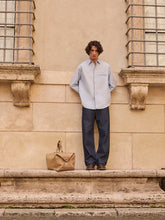 Fendi Light Blue Cotton Oxford Shirt