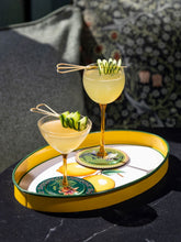 Nasonmoretti Amber and Parfum Green Torse Coupe Glass