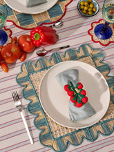 Coro Cora Sky Blue Iraca Palm Mercado Placemat