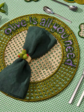 Coro Cora Green Iraca Palm Olive Is All You Need Placemat