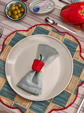 Coro Cora Red Toquilla Palm Bell Pepper Napkin Ring
