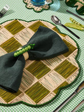 Coro Cora Green Toquilla Palm Peas Napkin Ring