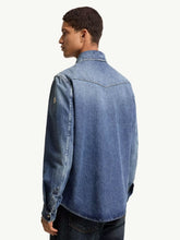 Moncler Blue Cotton Denim Shirt Jacket