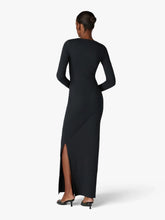 Casablanca Black Jewellery Ribbed Wool Maxi Dress