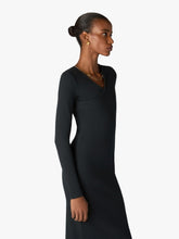 Casablanca Black Jewellery Ribbed Wool Maxi Dress