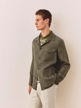 Boglioli Green Linen Long-Sleeve Overshirt