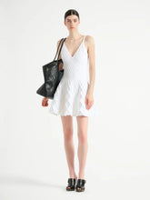 Balmain White Quilted Knit Mini Dress