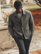 Boglioli Grey and Green Houndstooth Wool Blouson Jacket