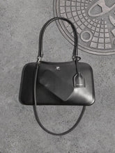 Courrèges Black Shadow Leather-Effect Shoulder Bag