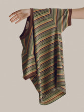 Marni Green and Orange Striped Cotton T-Shirt