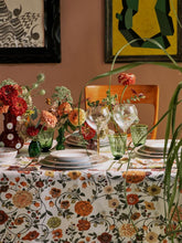 La DoubleJ Multicolour Botticelli Placée Linen Large Tablecloth